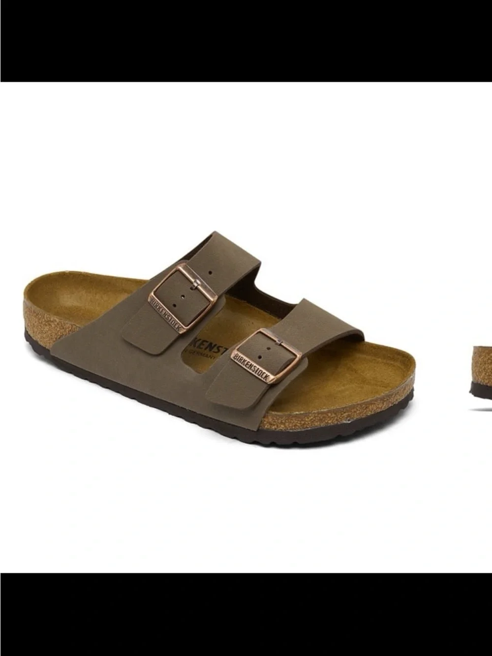 NWB Birkenstock men’s Arizona leather two strap sandals color mocha size 11